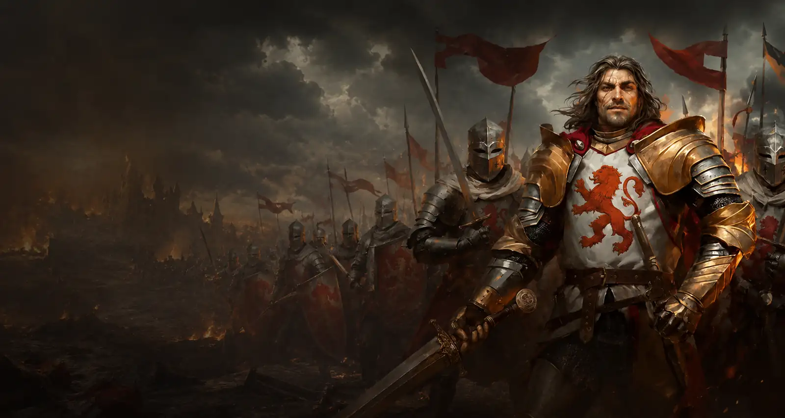 Chevalier Crusado et son armée en campagne